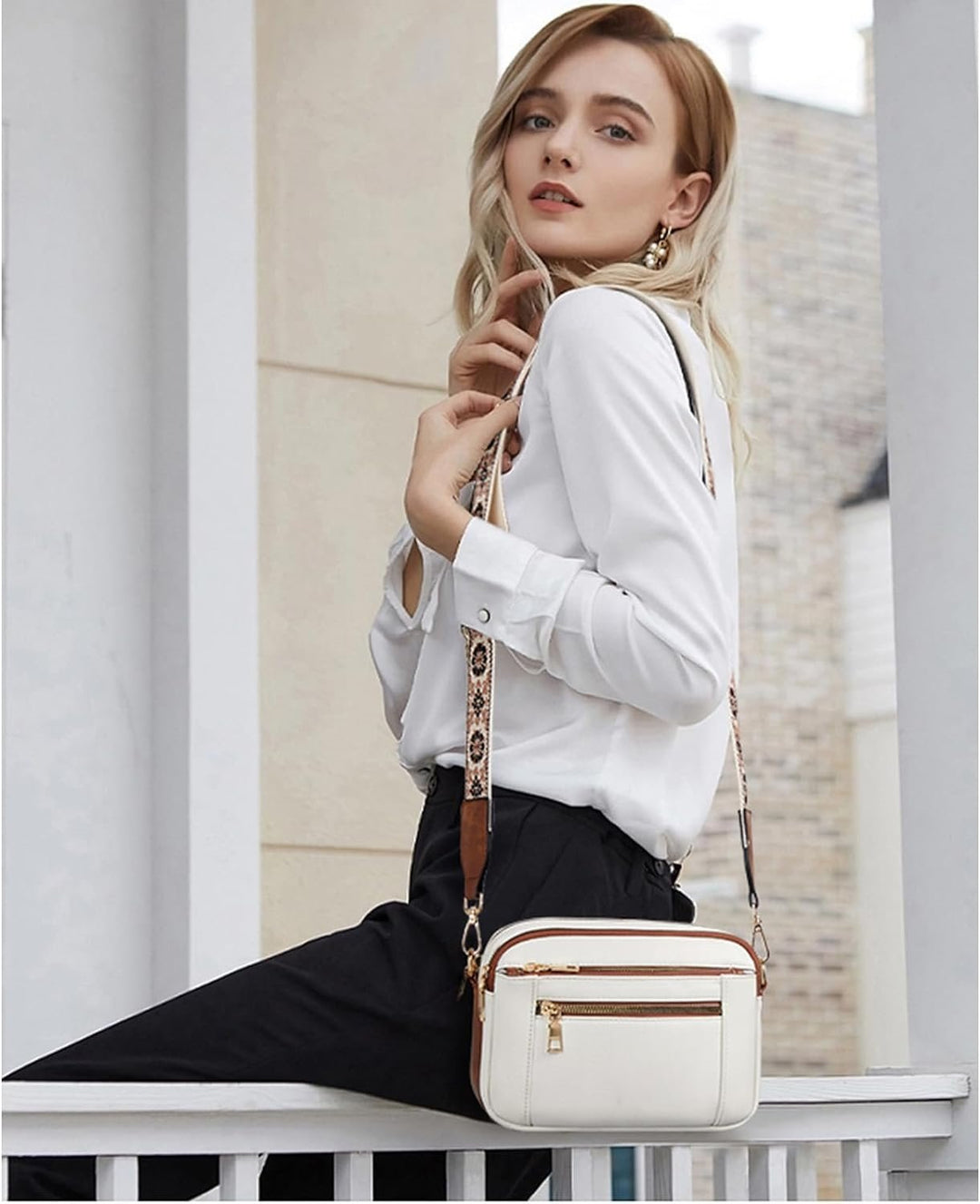 Borsa a tracolla in pelle raffinata Camille
