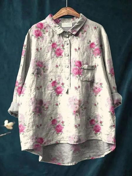 Camicetta con stampa floreale Lila