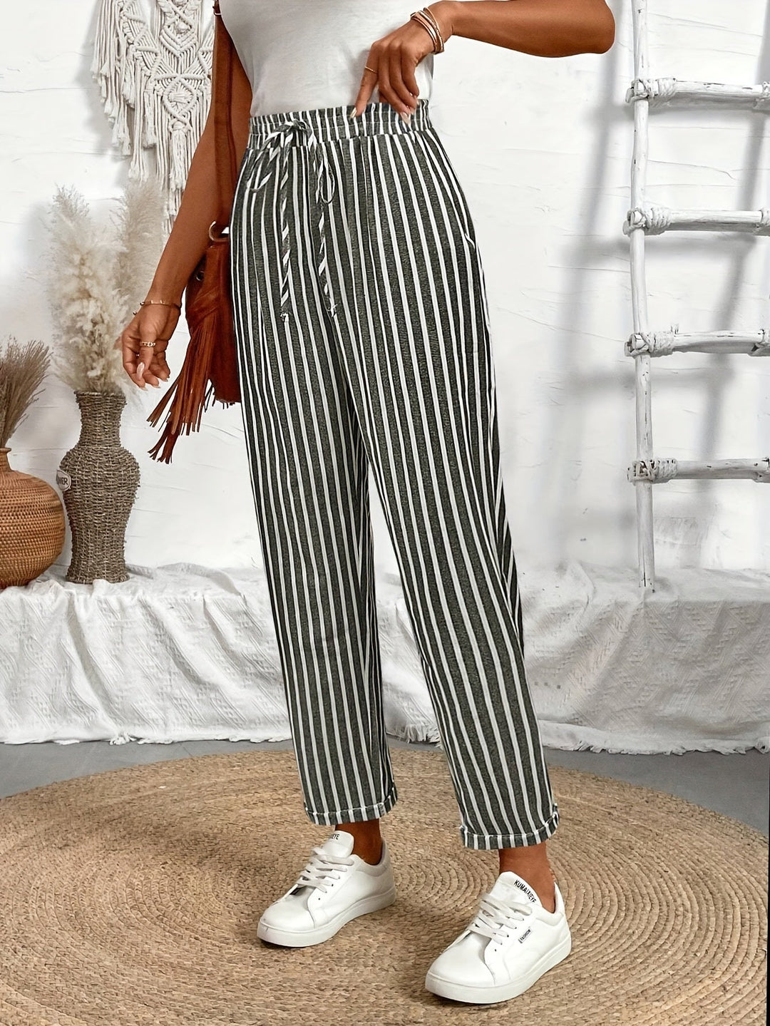 Pantaloni a righe Ava