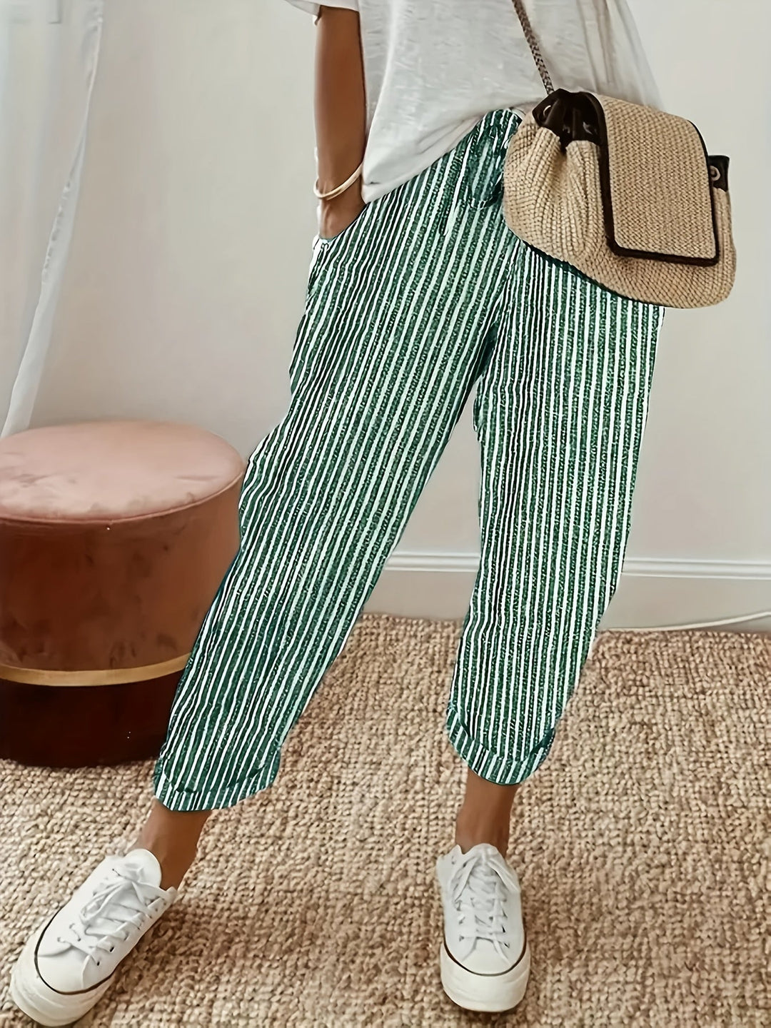Pantaloni Amelia elasticizzati in vita