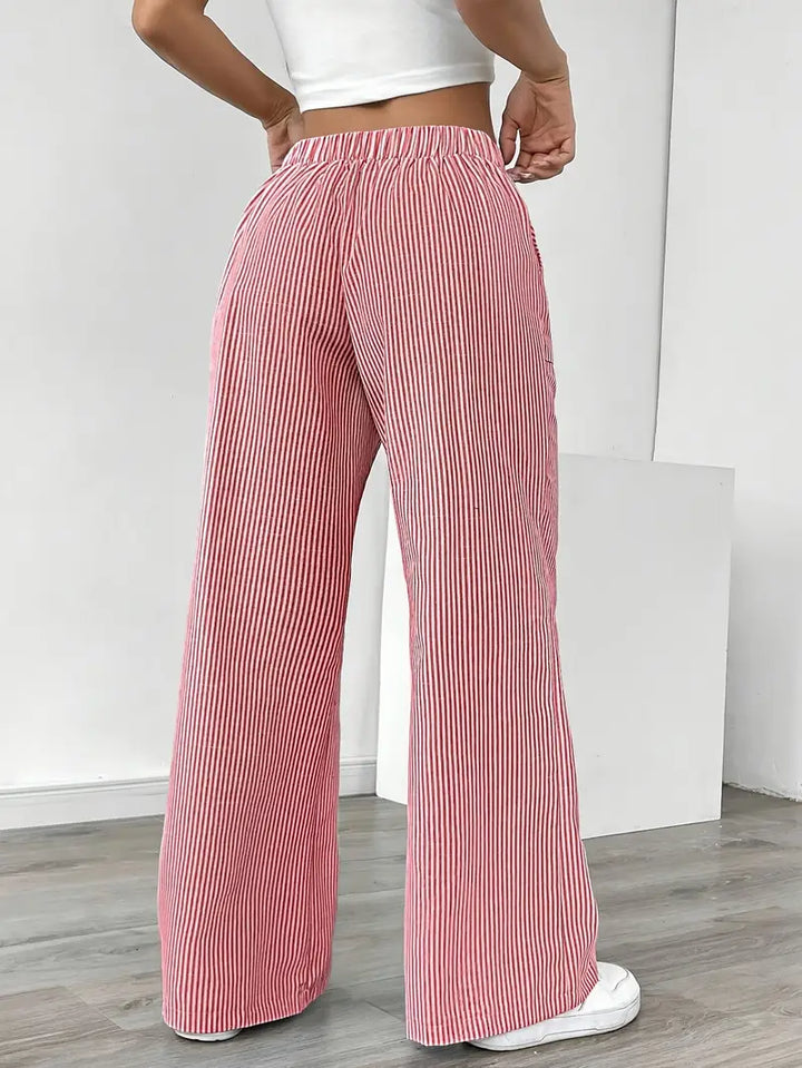PANTALONI ELEGANTI A RIGHE KARINA