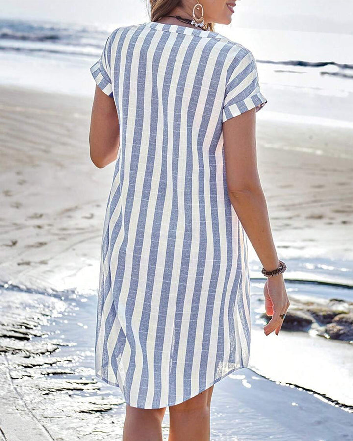 Carol Abito camicia elegante a righe