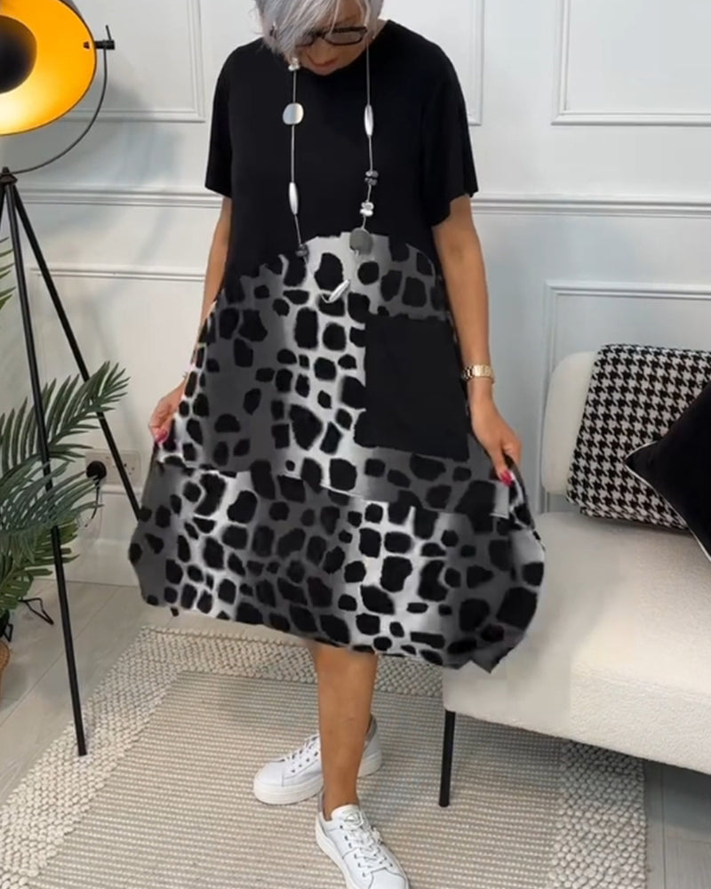 Adriana - Vestito midi a maniche corte da donna