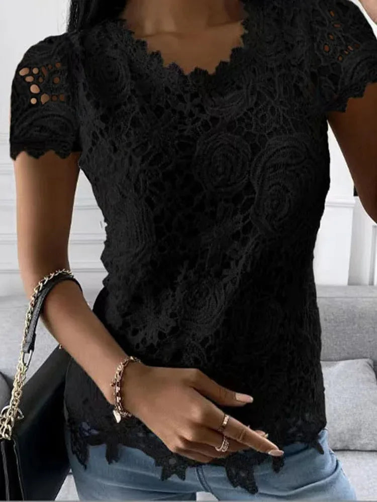 Vintage Lace Patchwork Blouse