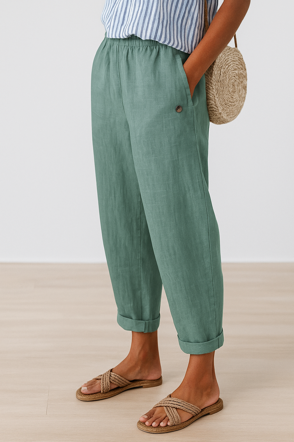 Pantaloni alla moda Yanchik con tasche laterali