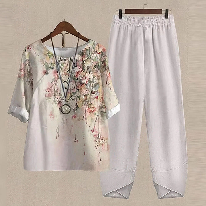 Lyanna - Set camicetta e pantaloni casual da donna