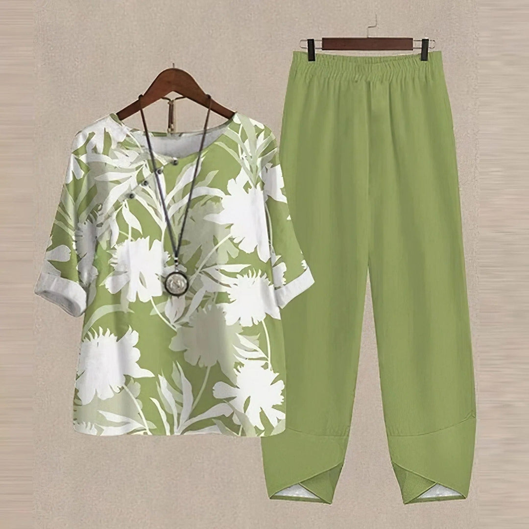 Lyanna - Set camicetta e pantaloni casual da donna