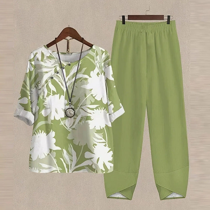 Lyanna - Set camicetta e pantaloni casual da donna