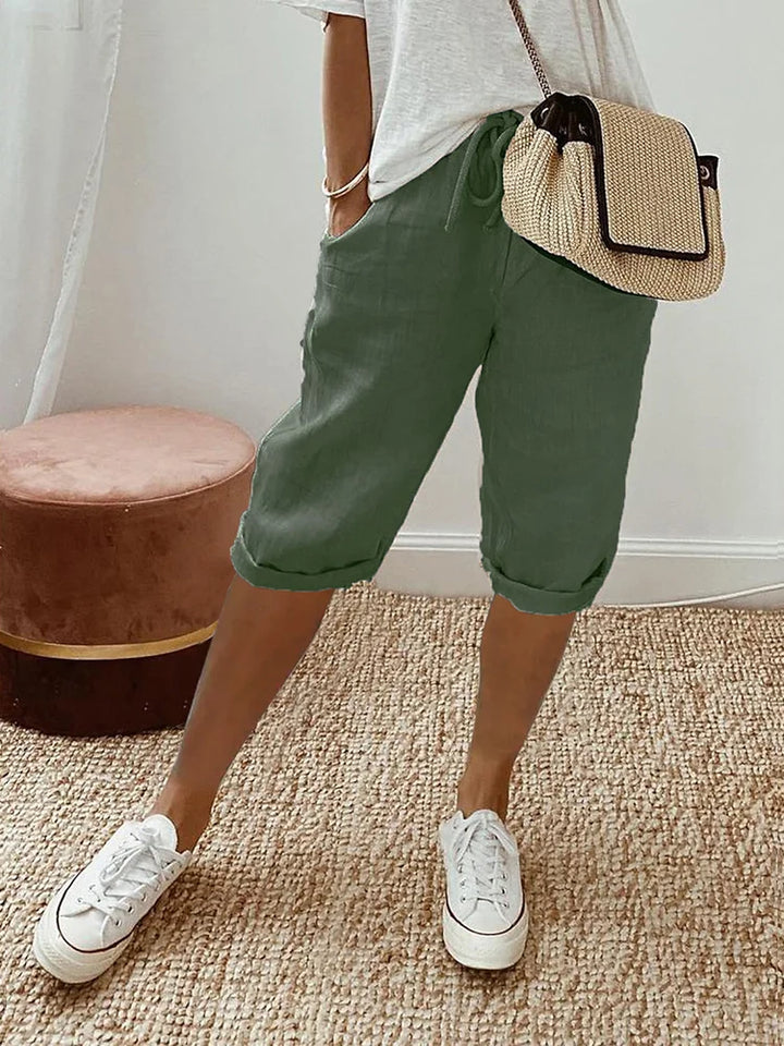Pantaloni da donna EMMA in cotone e lino