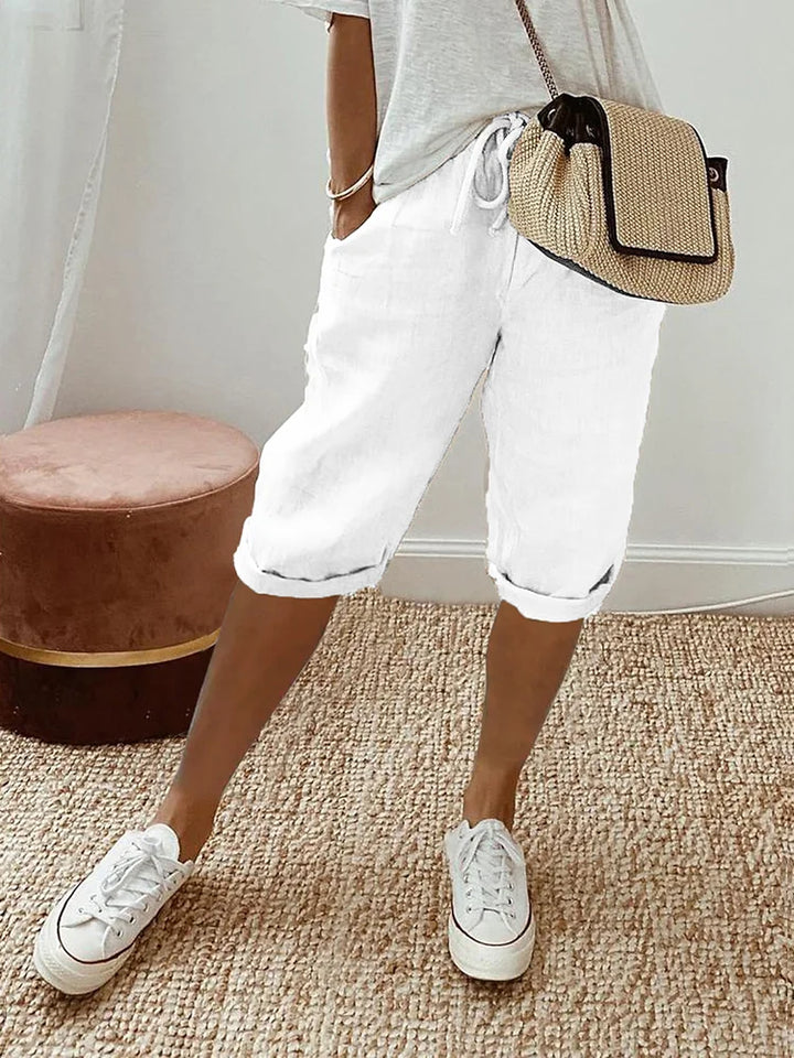 Pantaloni da donna EMMA in cotone e lino