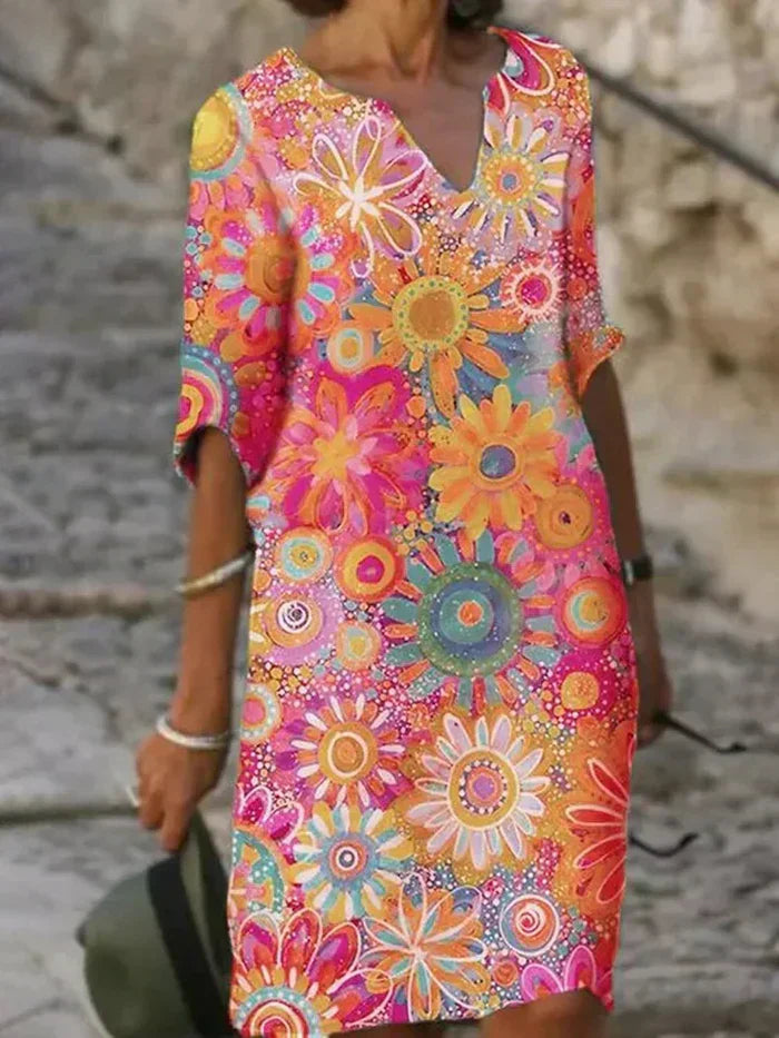 Beth - Vestito floreale colorato