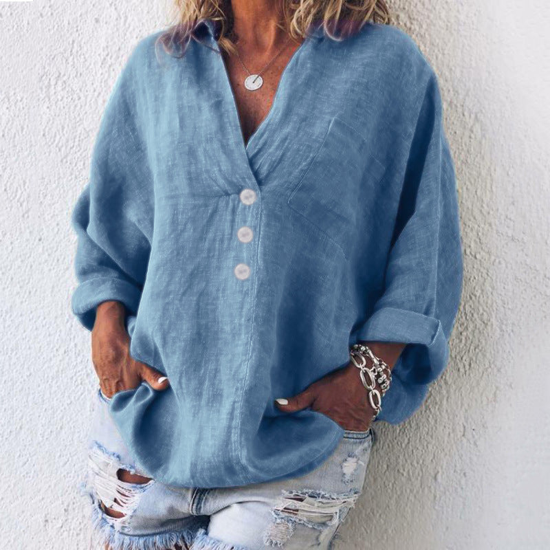 Kirsty - Pullover elegante in cotone e lino