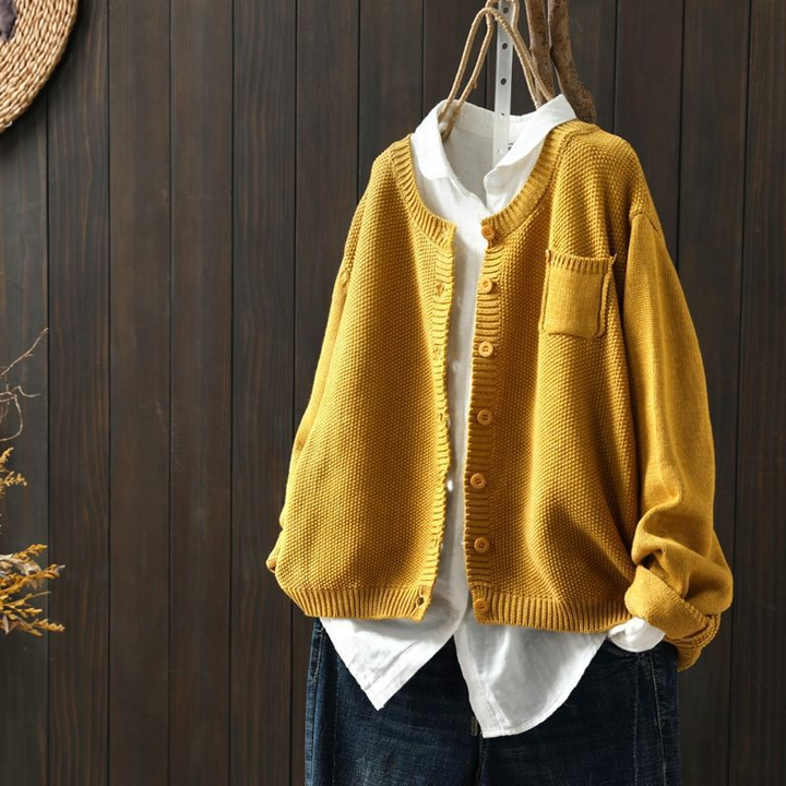 Bianca - Cardigan in maglia accogliente