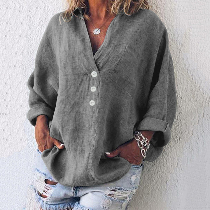 Kirsty - Pullover elegante in cotone e lino