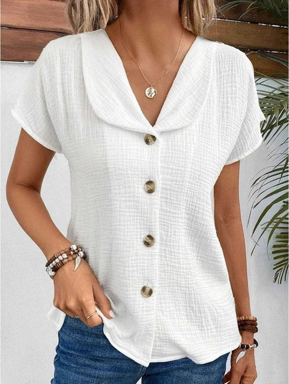 Camicetta Jane in cotone e lino