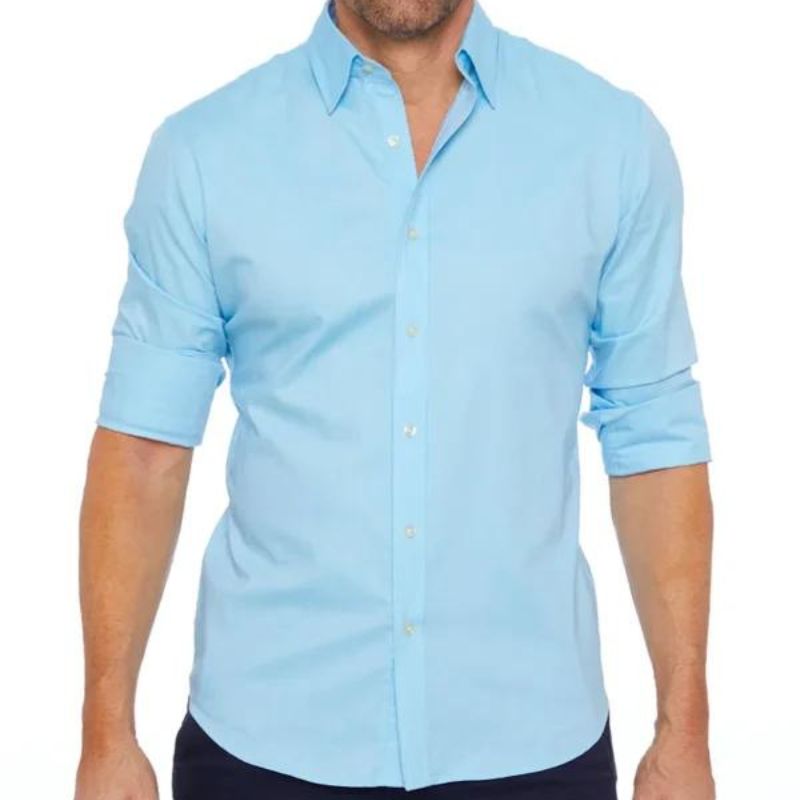 Camicia con zip antipiega Leo