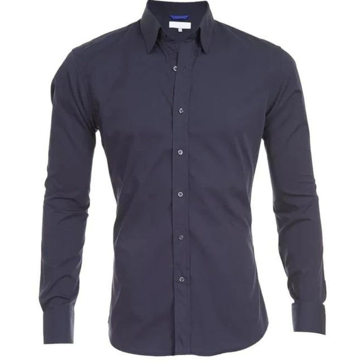 Camicia con zip antipiega Leo