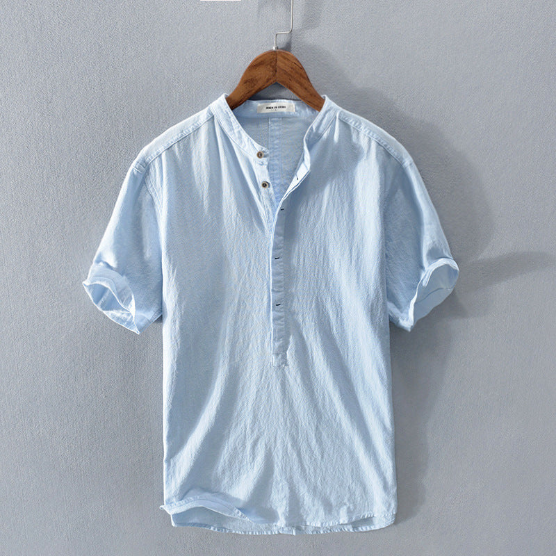 Camicia Damian in cotone e lino