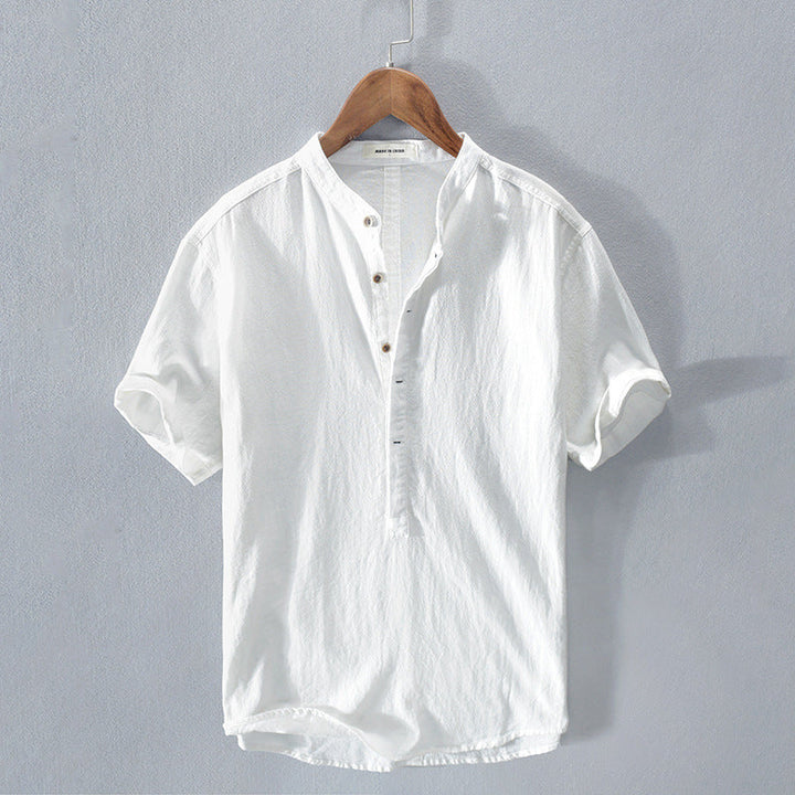 Camicia Damian in cotone e lino