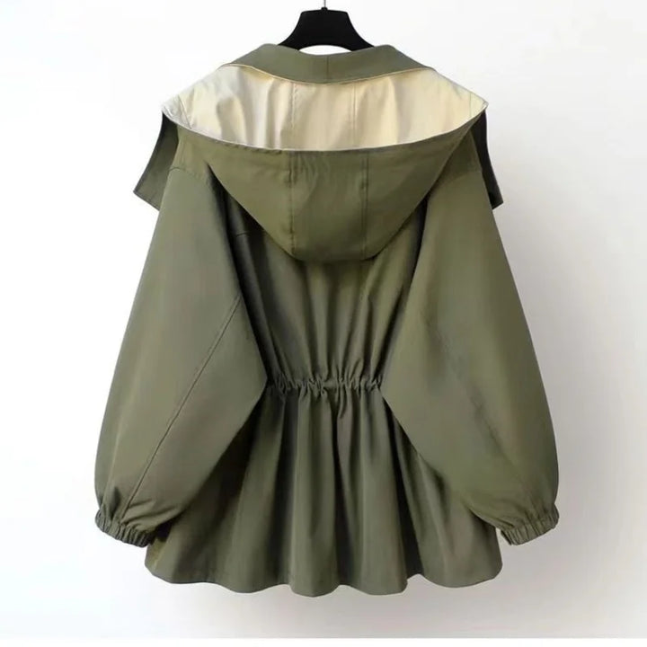 Xandra Cappotto a vento di tendenza con cappuccio