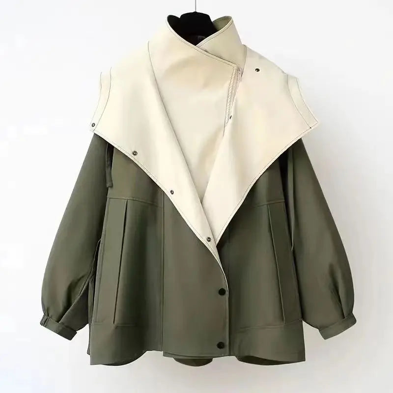 Xandra Cappotto a vento di tendenza con cappuccio