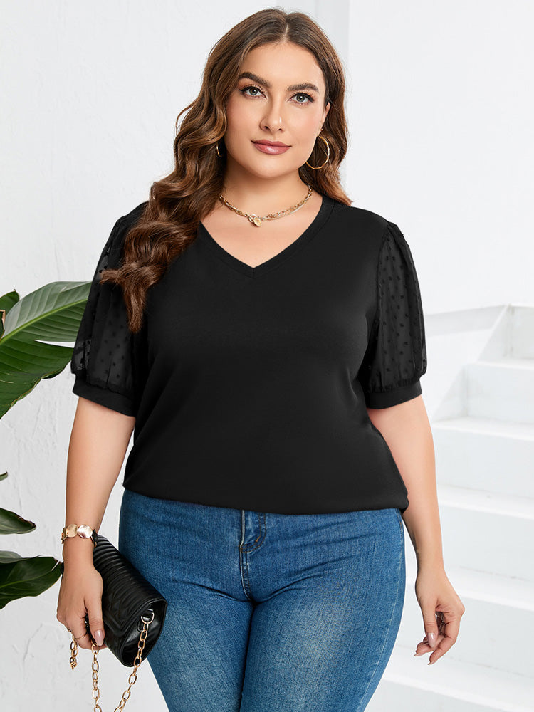 Top elegante con scollo a V