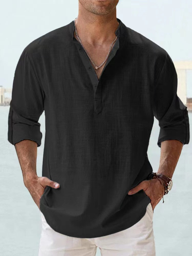 Givalli - Camicia over in lino casual