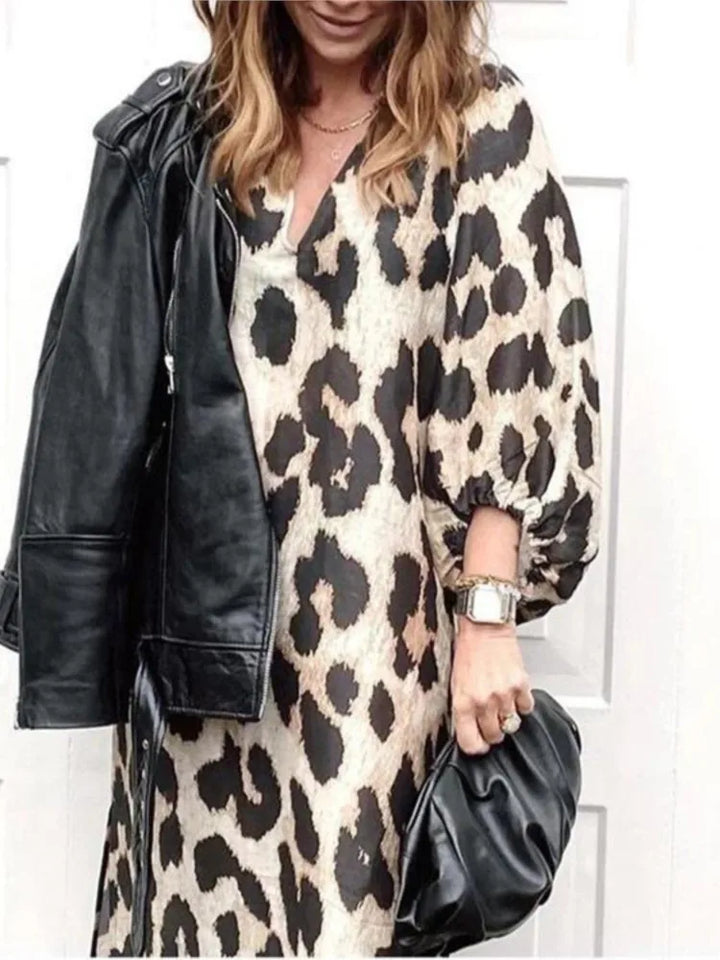 Abito Liza con stampa leopardo