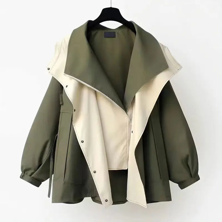 Xandra Cappotto a vento di tendenza con cappuccio
