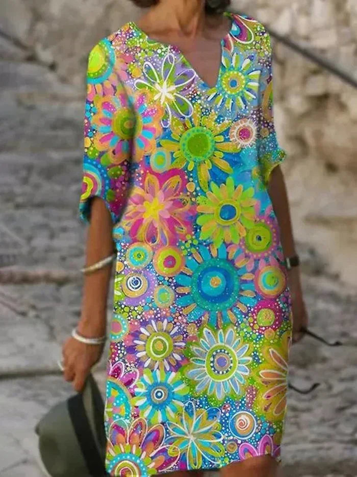 Beth - Vestito floreale colorato