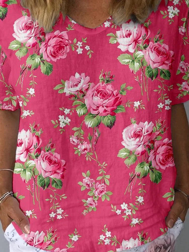 Lisa - Camicia artistica floreale