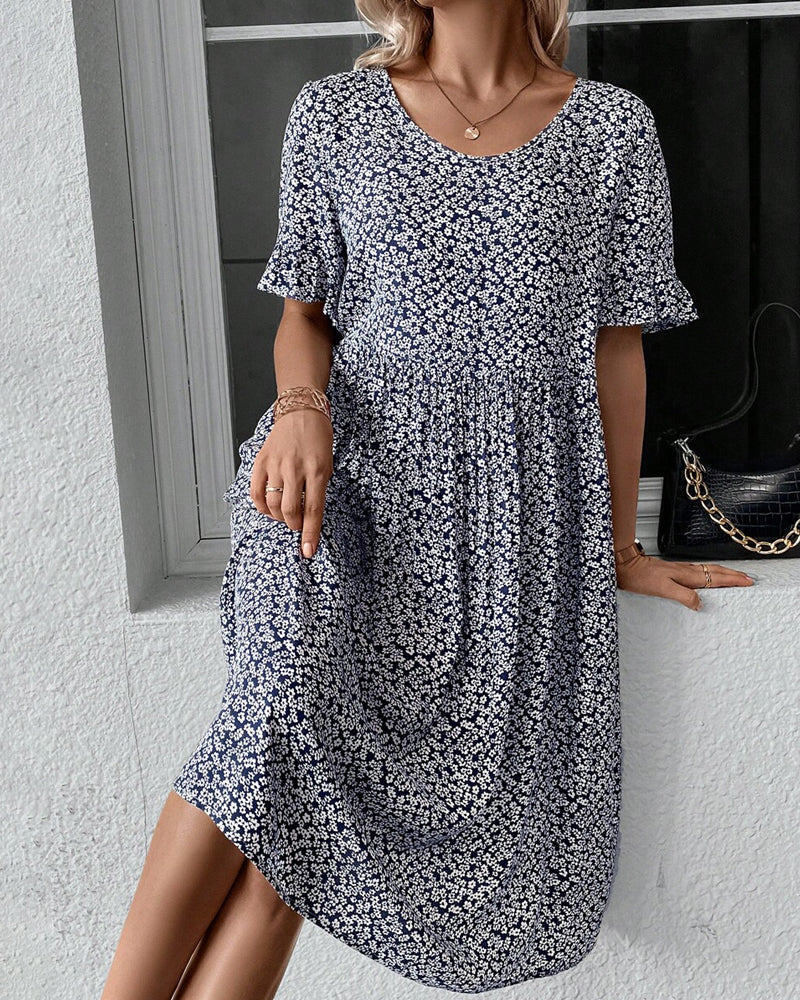 Fleur Vestito midi floreale moda donna elegante