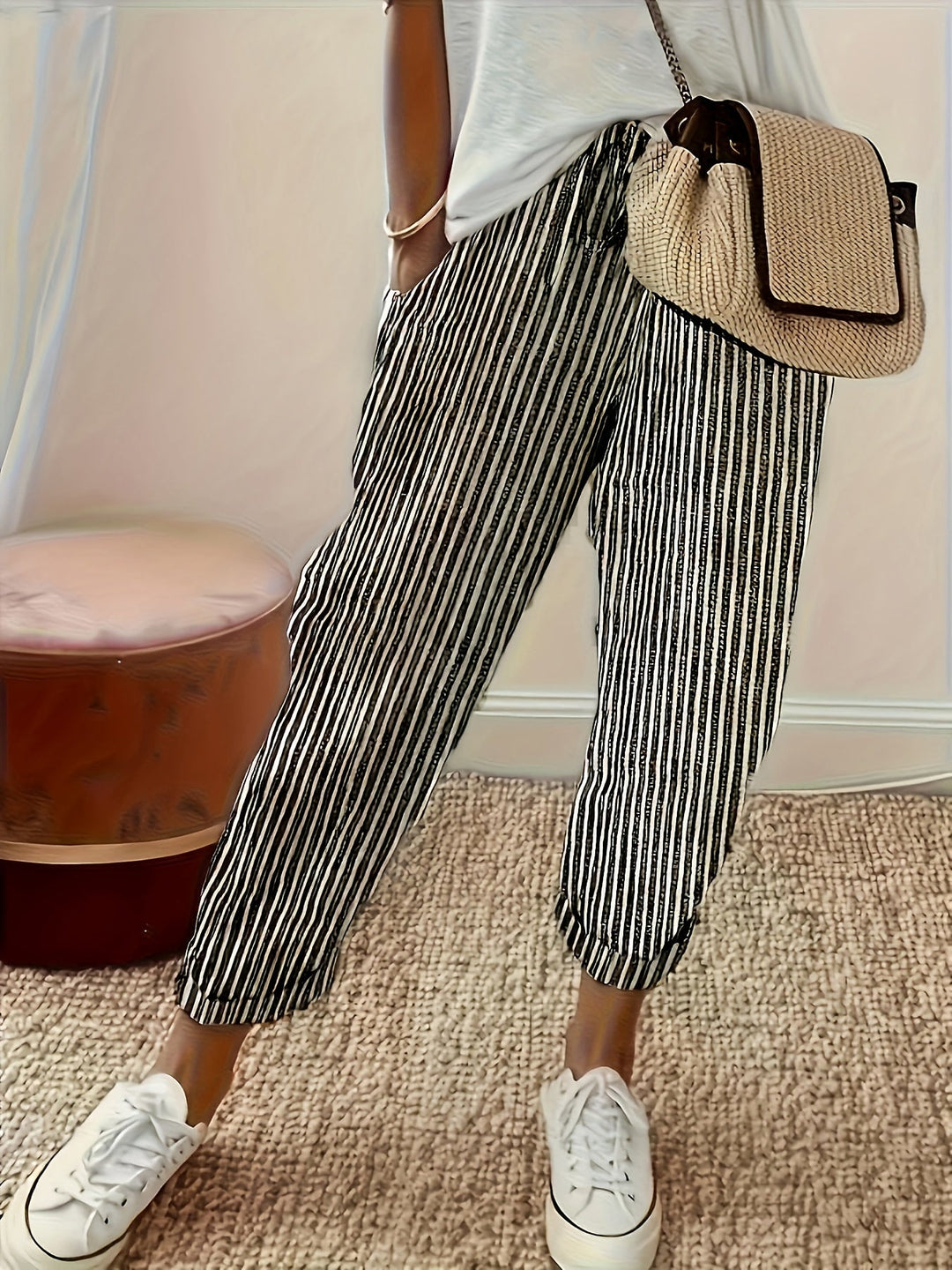 Pantaloni Amelia elasticizzati in vita