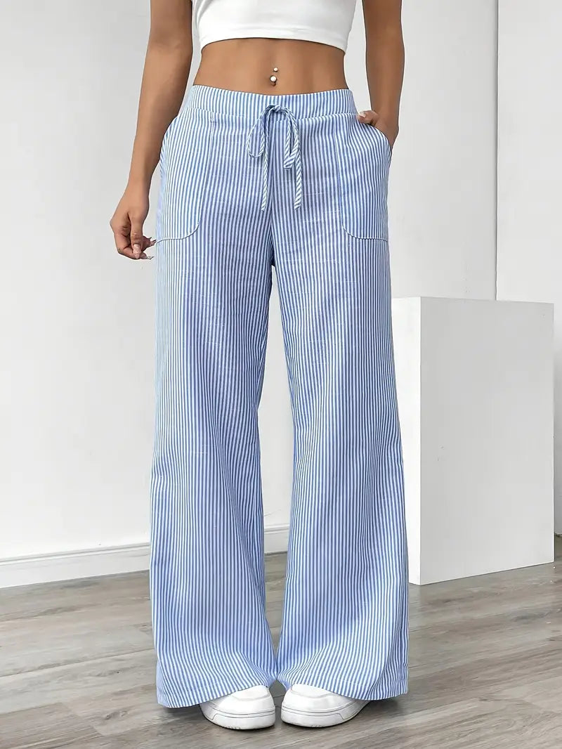 PANTALONI ELEGANTI A RIGHE KARINA