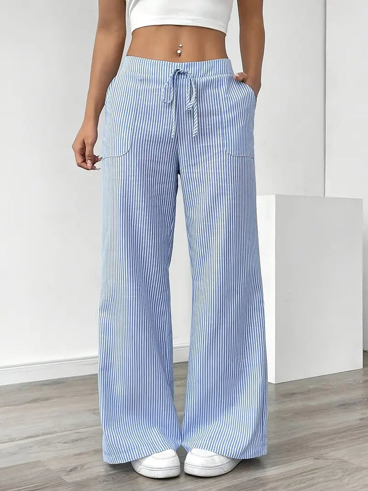 PANTALONI ELEGANTI A RIGHE KARINA