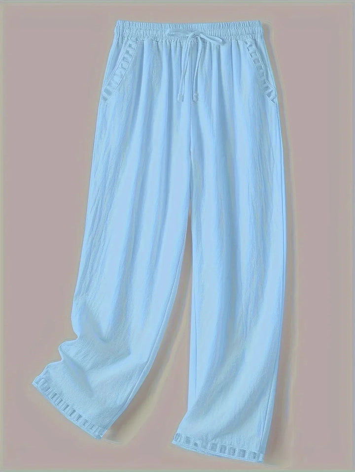 Pantaloni cropped Tracey con finiture a contrasto