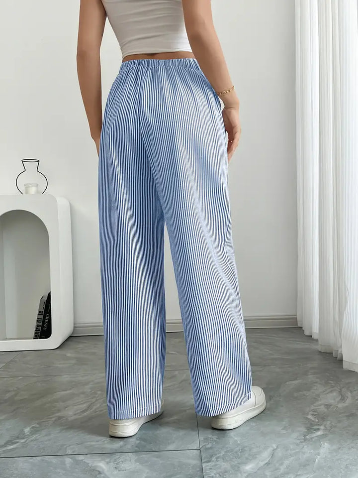 PANTALONI ELEGANTI A RIGHE KARINA