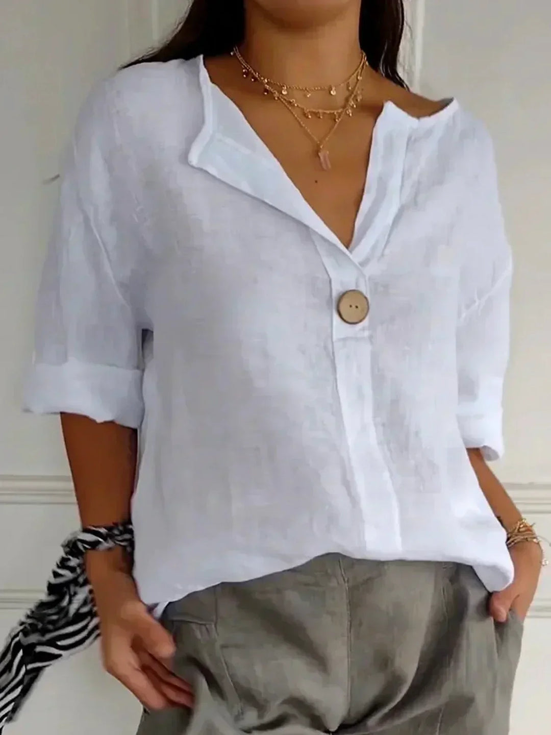 Camicetta Jessie Casual con scollo a V