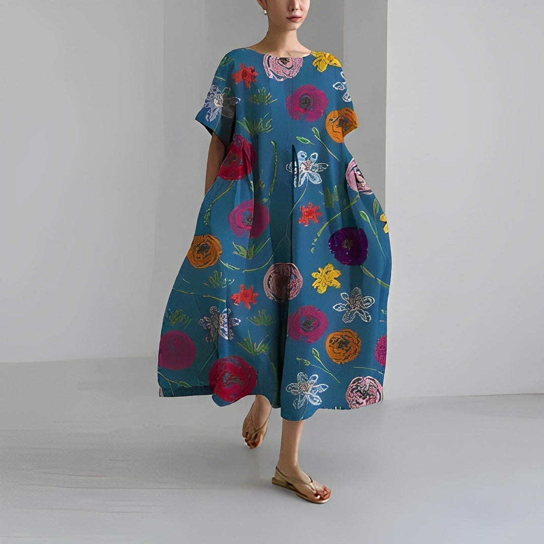 Claire - Vestito con stampa floreale bohémien