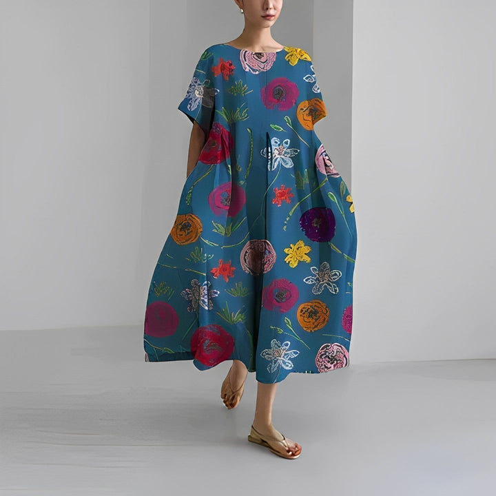 Claire - Vestito con stampa floreale bohémien