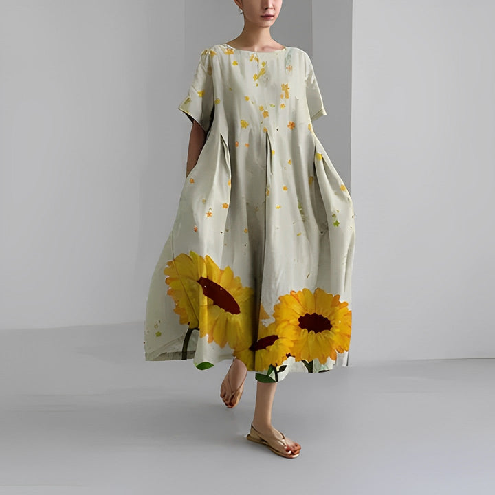 Claire - Vestito con stampa floreale bohémien