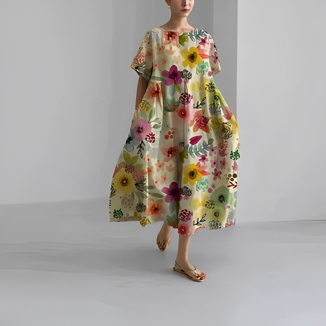 Claire - Vestito con stampa floreale bohémien