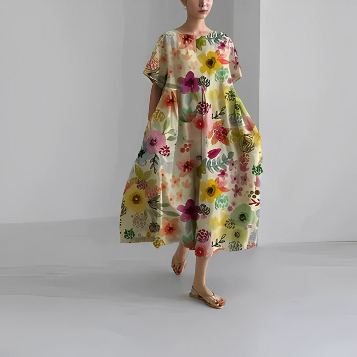 Claire - Vestito con stampa floreale bohémien