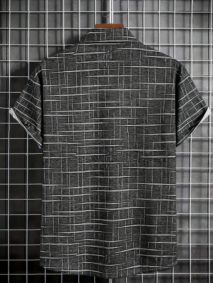 Camicia Haroyan con motivo a righe a quadri alla moda