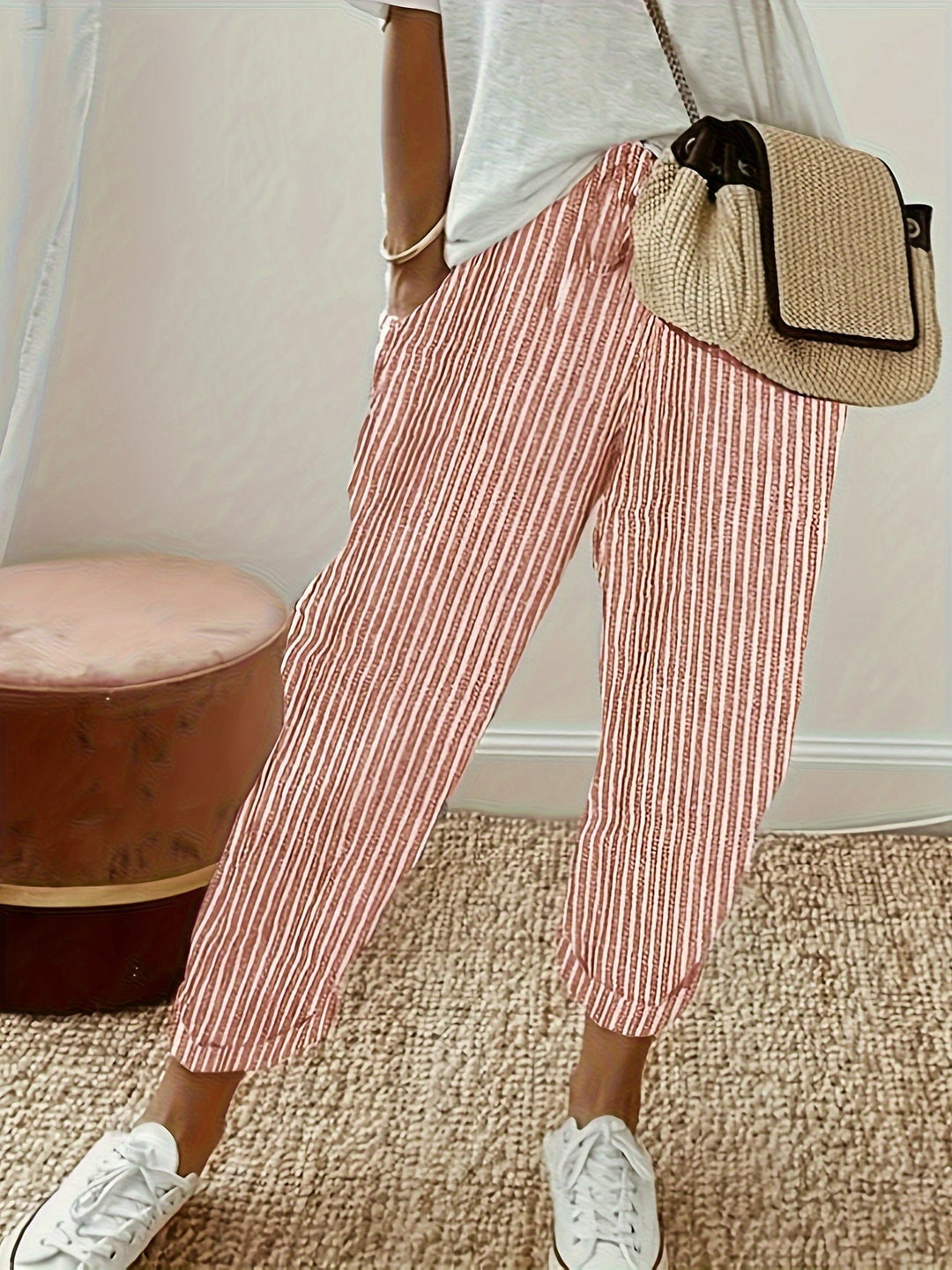 Pantaloni Amelia elasticizzati in vita