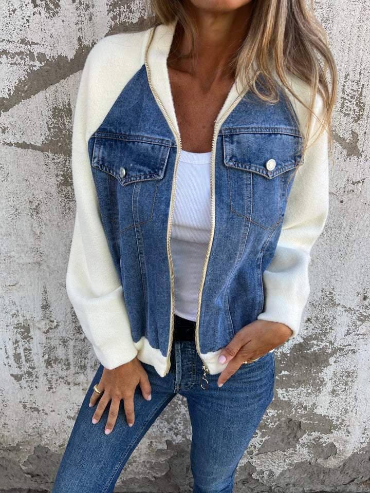 Giacca moderna con denim