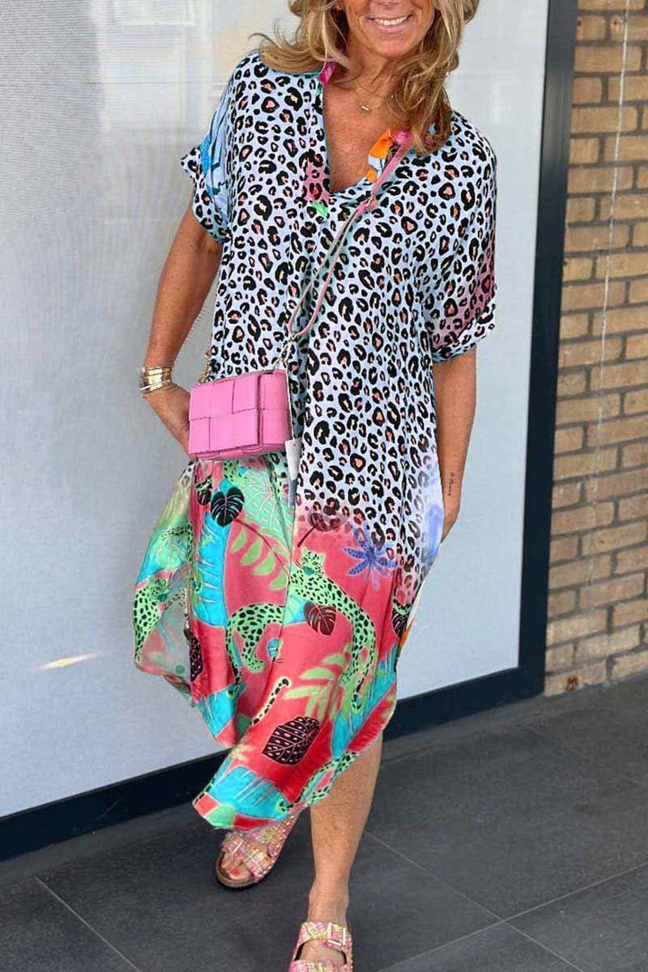 Abito Phoebe con stampa leopardo