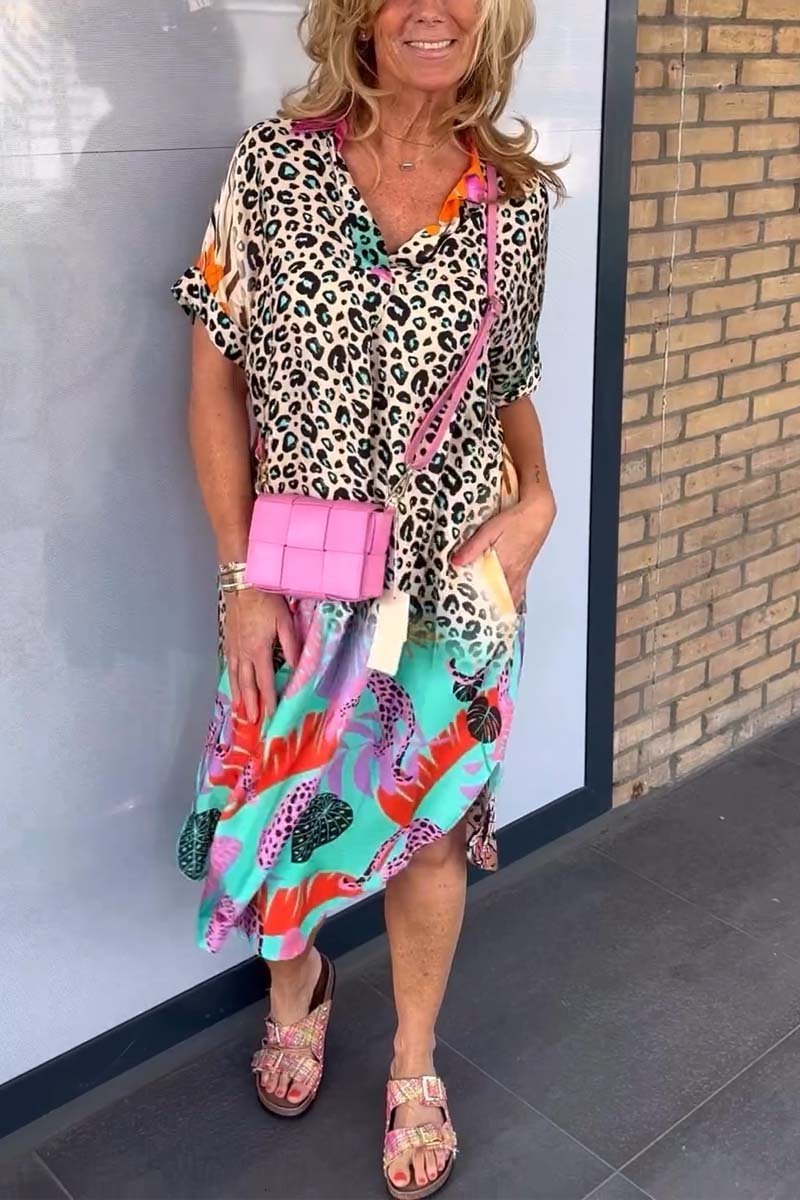 Abito Phoebe con stampa leopardo