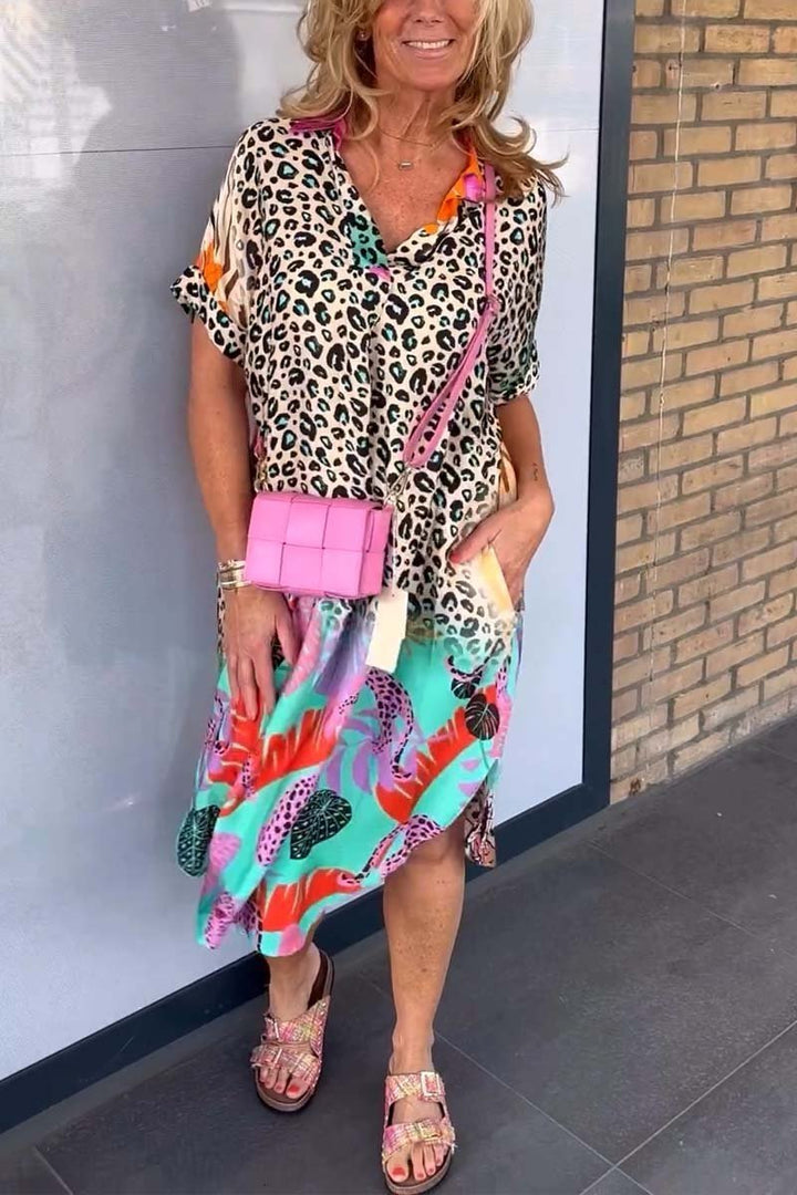 Abito Phoebe con stampa leopardo