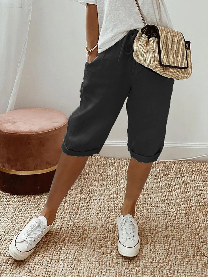 Pantaloni da donna EMMA in cotone e lino